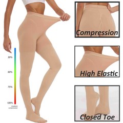 Thigh High Compression Socks 20-30 mmHg Firm Surgery Swelling Stockings Full Toe