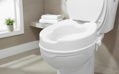 Raised Toilet Seat with Lid for Elderly 4″ High, Fits Round and Elongated up …
