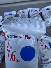 3M Scotchcast Plus Cast Tape Fiberglass/Resin Blue, 82003 Bundle Of 9