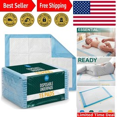 MED PRIDE 15 Disposable Underpads 23“ X 36“ Incontinence Pads, Chux, Bed Cover