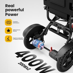 Lightweight 38Lb Foldable Electric Wheelchair Intelligent 300Lb All Terrain New