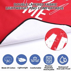 XKDOUS 2 Pack Funny Adult Bibs for Man, (18 x 30 inches), Black & Red