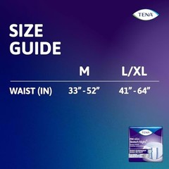 Tena ProSkin Overnight Incontinence Adult Diaper for Women & Men, Stretch Bri…
