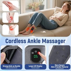 Electric Foot Ankle Massager Relieve Ankle Pain 5 Heat Levels, 3 Vibration Modes