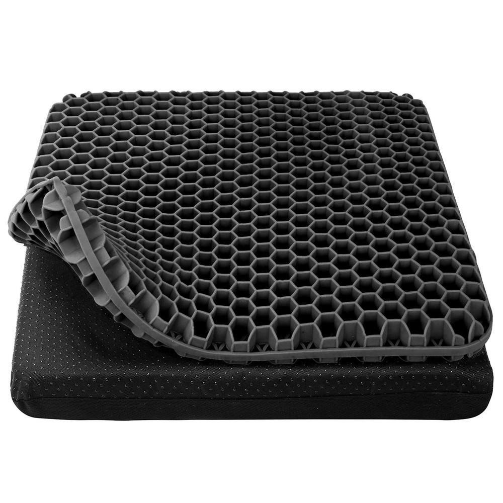 OMCOZY Gel Seat Cushion Cooling Thick Breathable Honeycomb Design – BLACK