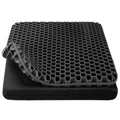 OMCOZY Gel Seat Cushion Cooling Thick Breathable Honeycomb Design – BLACK
