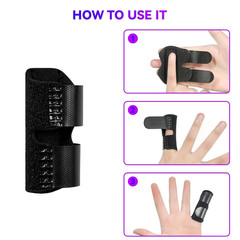 2 PCS Small Finger Splint, Adjustable Trigger Finger Splint, Straightener for Br