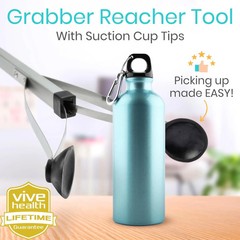 Vive Suction Cup Grabber Reacher 32″ – Elderly Grab It Reaching Pickup Tool Heav