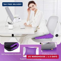 Gel Seat Cushion, for Long Sitting -Double Thick Gel Seat Cushion Breathable Hon