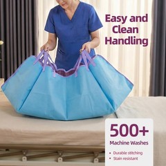 35″ x 60″ Waterproof Bed Pads with 8 Handles, Reusable Bed Underpads, Positio…