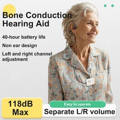 Bone-conduction hearing aids: Adjustable volume; multiple modes available
