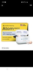 Audien Hearing ATOM PRO 2 Wireless Rechargeable OTC Hearing Aids New Open Box