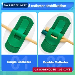 12 PCS Catheter Stabilization Device,Self Adhesive Catheter Tube Urinary Leg Bag