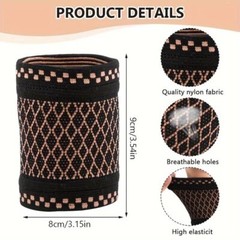 4 PCS Copper Sports Wrist Band Brace Wrap Adjustable Support Strap Carpal Tunnel