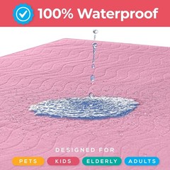 Utopia Bedding Washable Underpads 34″ x 52″ – Pack of 4, Pink – FREE SHIPPING