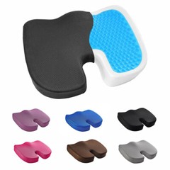 Cool Gel Seat Cushion Memory Foam Coccyx Cuhion Orthopedic Chair Pad Office Home
