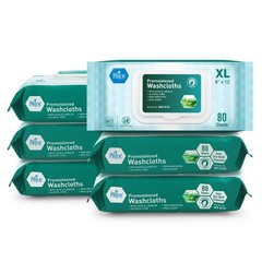 Extra Soft XL Disposable Adult Washcloths 8”x12” for Sensitive Skin, Aloe Vera,