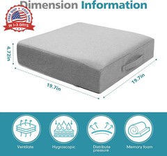 20x20x5inch Gel Memory Foam Recliner Cushions for Elderly Dual-Layer Gel Memory