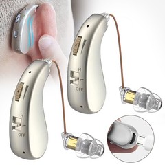 1 Pair Of Digital Hearing Aid Severe Loss Rechargeable Invisible BTE Ear Aids