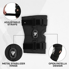 Knee Brace Support by RDX, Knee Sleeve, Knee Brace Hinged, Arthritis, Neoprene