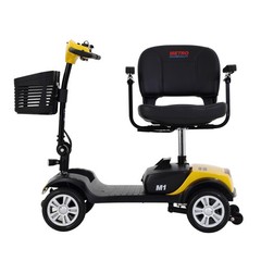 Four wheels Compact Travel Mobility Scooter with 300W Motor for Adult-300lbs RED