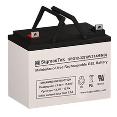 SigmasTek Battery Compatible With MK Battery 8GU1 12V 32AH GEL Battery