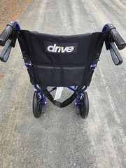 Drive Expedition X Series Transport Wheelchair Blue, Adjustable Footrests