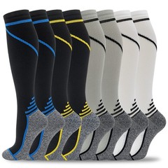 8 Pairs Compression Socks 20-30 mmHg Knee High for Men & Women – Athletic, Trave