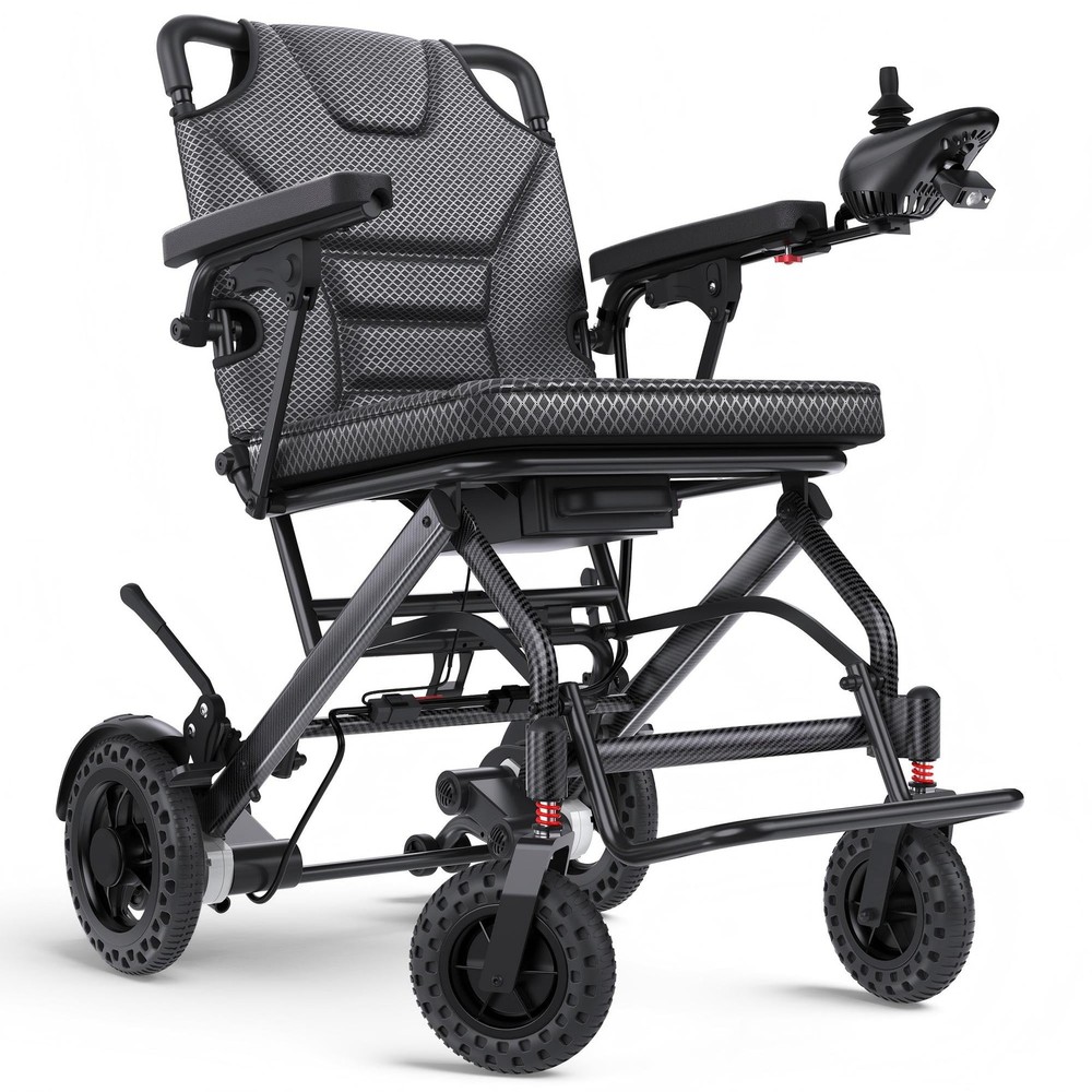 Lightweight 38Lb Foldable Electric Wheelchair Intelligent 300Lb All Terrain FDA