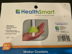 HealthSmart Walker Coasters/Glides/Caps Set of 2 Fits 1″ Legs *NEW IN BAG*