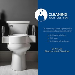 Bemis Rise 4.5 Raised Toilet Seat Handles Toilet Seat Riser For Seniors Secure