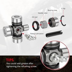 Front Prop Shaft Yoke & U-Joint (2 Side) for Polaris RZR 570 800 900 1000…