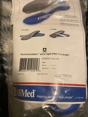 AliMed Accommodator Semi-Rigid Pro 3/4 Length Orthotic Insole Size Men 4-4.5