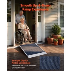 Uimoso Aluminum Threshold Ramp for Doorways, 36″ x 36″ Platform 700 lbs Load