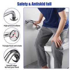2 PACK Grab Bar Stainless Steel Bath Bathroom Safety Handicap Hand Rail Support