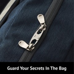 Zelin Anti Theft Zipper Clips Double Opening Small Carabiner Clips 4Pcs Elegant