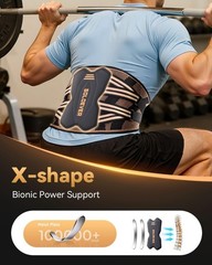 SOLOEVER Medium Copper Back Brace Lower Back Pain Breathable Lumbar Support