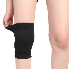 Medium Black Elastic Knee Brace – Breathable Support for Volleyball & Dance