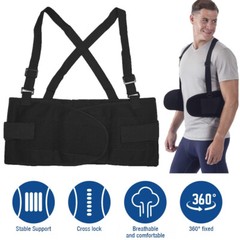 Unisex Weight Lift Lumbar Lower Back Waist Support Belt Brace Suspender Work