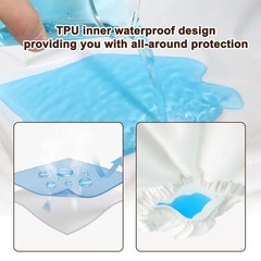 2 Pack Washable Waterproof Adult Rubber Pants – Leak-Proof Incontinence Covers,
