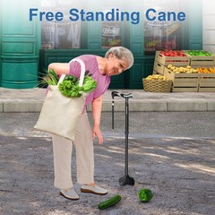 KingPavonini Walking Cane for Men Women 17.32″L x 5.91″W x 4.53″H, Black
