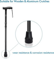 Durable 3/4 Inch Cane Tips – Metal Reinforced for Enhanced Stability (Pack of 2)