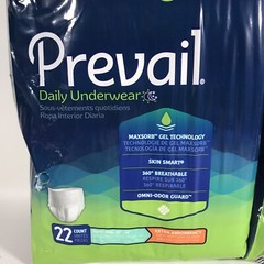 Prevail Daily Disposable Underwear Youth Small 20″-34″- 22 Count 2 Packages NEW