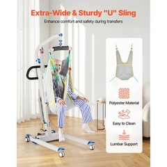 Uimoso Electric Patient Lift Folding Patient Transfer with U-Shaped Sling