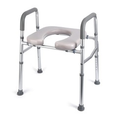 Raised Toilet Seat Commode Bathroom Assist Frame for Elderly, Handicapped 350LB