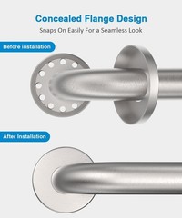 Grab Bar Bundle for ADA Compliance, Brushed Stainless Steel 1.5″ Diameter 3-P…