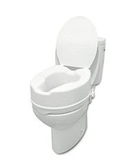 PEPE Mobility Raised Toilet Seat with Lid for Elderly 6″ High, Fits Round and El