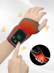 Electric Heated Wrist Massage Hand Joint Vibration Pain Relief Health Care Brace