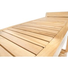 Nordic Style Natural Teak Wood Shower and Bath Curved Spa Bench with Shelf – 30″