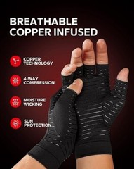 „Hempvana Green Relief Arthritis Gloves Comfort Strap Non-Slip Compression „